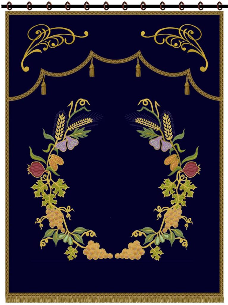 Seven Species bouquet Parochet navy