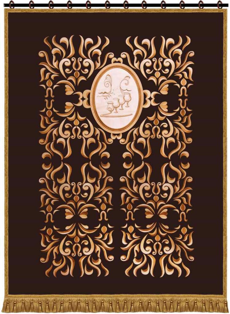 African carving Parochet brown