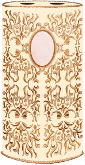 African carving log Torah cover off-white