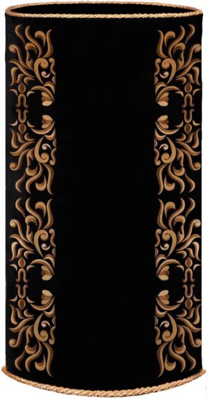 African carving logs Torah cover black