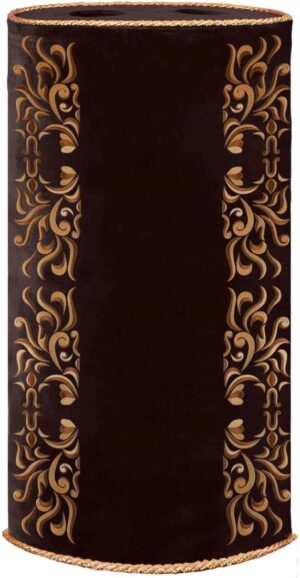 African carving logs Torah cover brown