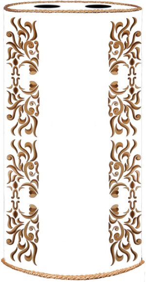 African carving logs Torah cover white