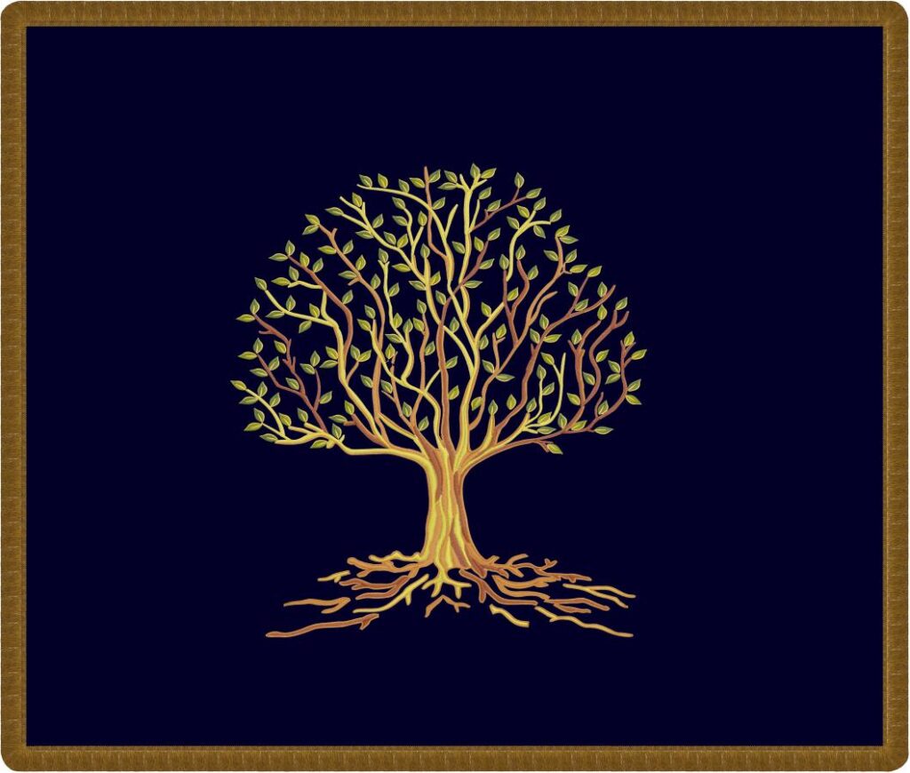 Flourishing tree Bimah cover navy