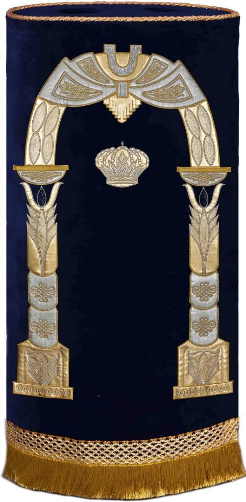 Palatial gate Torah cover navy