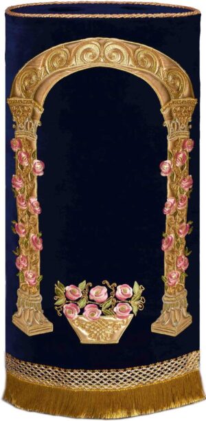 Roses gate Torah cover navy