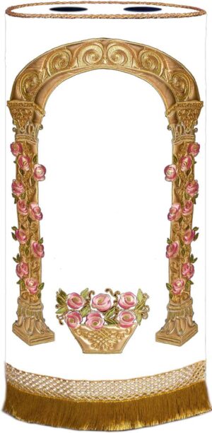 Roses gate Torah cover white