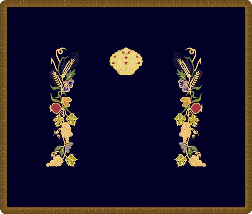 Seven species Bimah cover navy