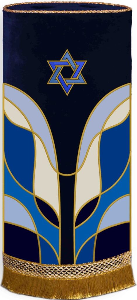 Torah fountains Torah mantle navy