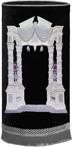 Vilna Torah cover gentle silver on black