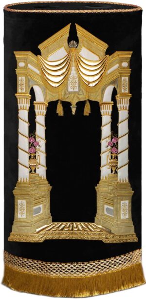 Vilna Torah cover gold on black
