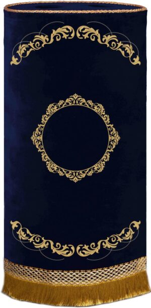 Elegant decorations Torah cover navy